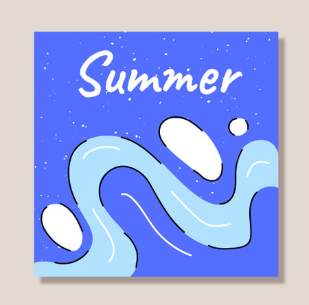 Summer card conceptのイラスト素材