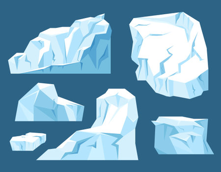 Arctic ice setのイラスト素材
