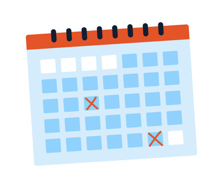 Calendar with marks conceptのイラスト素材