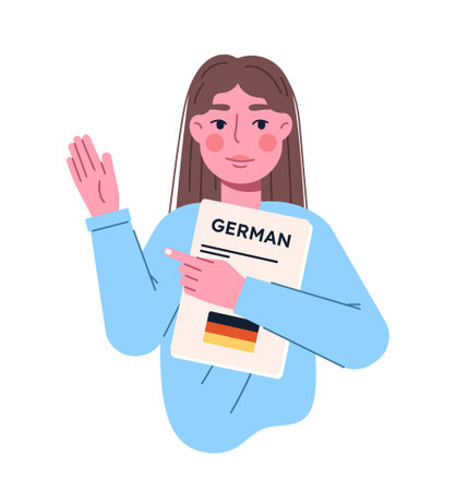 Woman with book conceptのイラスト素材