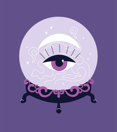 Esoteric crystal ball conceptのイラスト素材