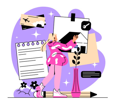 Vision board conceptのイラスト素材