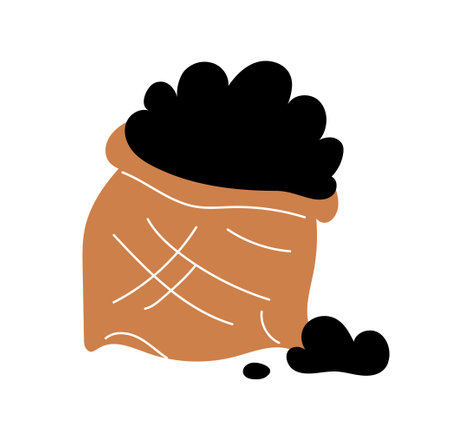 Botanical garden bag with soil conceptのイラスト素材