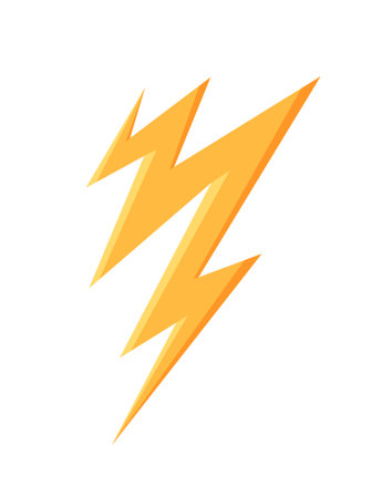 Yellow lightning icon conceptのイラスト素材