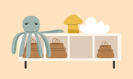 Nursery room table conceptのイラスト素材