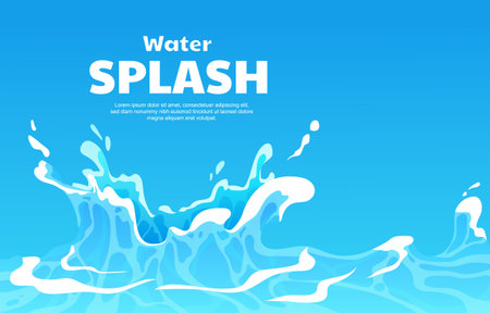 Water splashes background conceptのイラスト素材