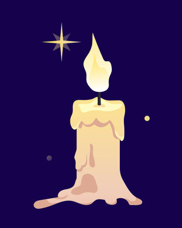 Witch candle conceptのイラスト素材