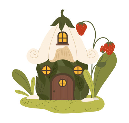 Fairy tale flower house conceptのイラスト素材