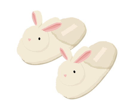 House soft bunny slippers conceptのイラスト素材