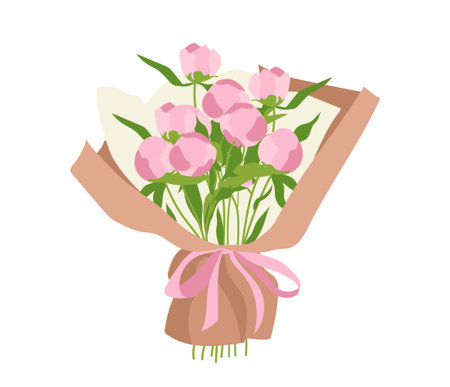 Bouquet of flowers vector conceptのイラスト素材