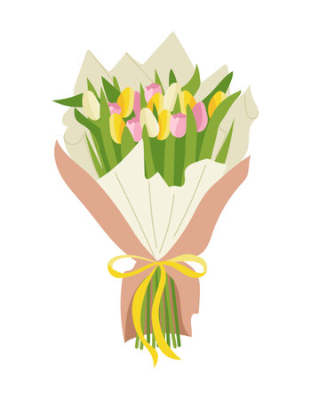 Bouquet of flowers vector conceptのイラスト素材