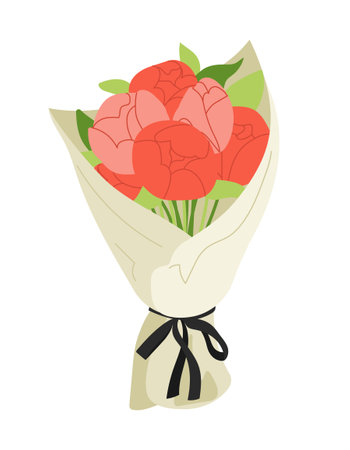 Bouquet of flowers vector conceptのイラスト素材