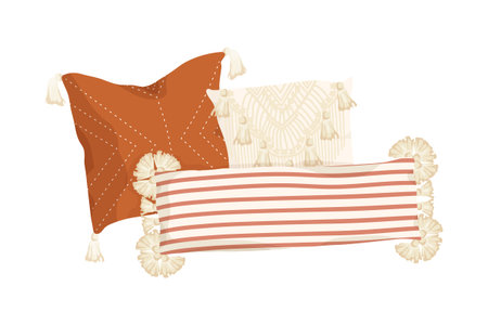 Set of decorative cushions vectorのイラスト素材