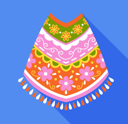 Dia de los muertos colorful skirt vector conceptのイラスト素材