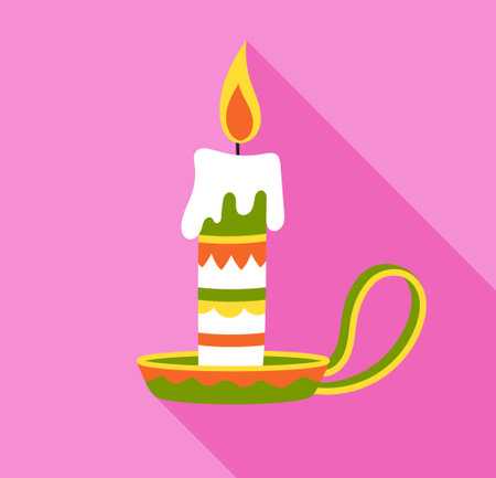 Dia de los muertos colorful candle vector conceptのイラスト素材