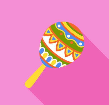 Dia de los muertos colorful maracas vector conceptのイラスト素材