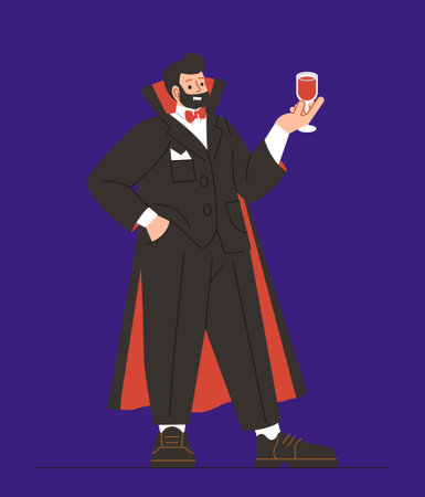 Halloween costume vampire vector conceptのイラスト素材