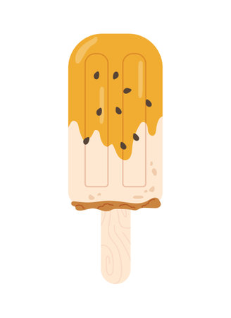 Dessert ice cream sticker conceptのイラスト素材