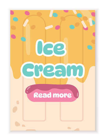 Ice cream banner template conceptのイラスト素材
