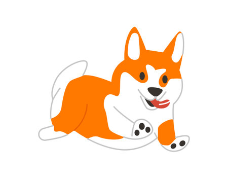 Dog cute sticker vector conceptのイラスト素材