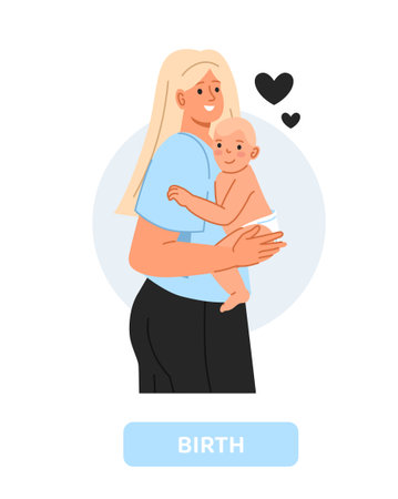 Illustration for Woman in pregnancy stage vector concept - Royalty Free Image