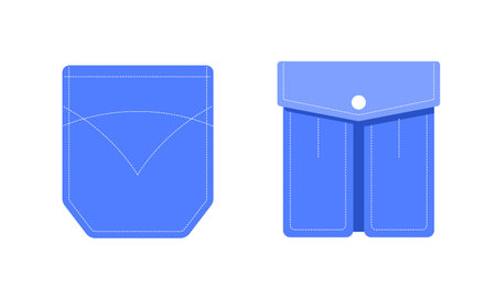 Pocket types vector setのイラスト素材