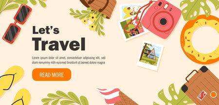 Travel header vector banner