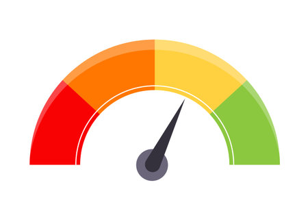 Colorful speedometer vector concept