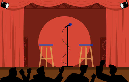 Standup stage vector conceptのイラスト素材