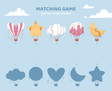 Match game for kids vector templateのイラスト素材