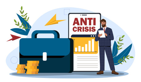 Anti crisis strategy vectorのイラスト素材