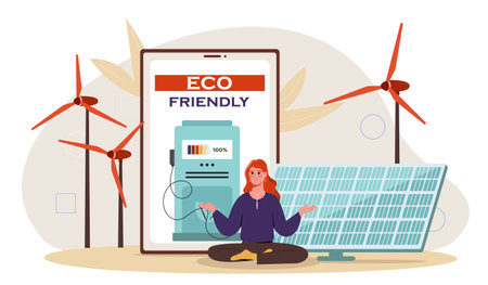 Eco friendly lifestyle vector conceptのイラスト素材