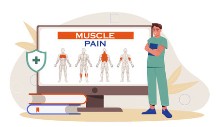 Muscle pain vector conceptのイラスト素材