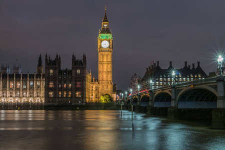 big ben with bridgeのeditorial素材