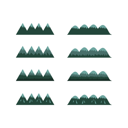 set of moutains , cartoon vectorの写真素材