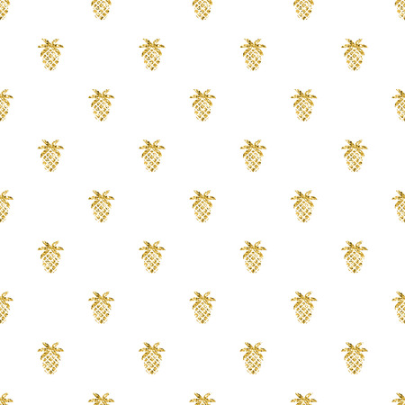 Gold pineapple glitter patternのイラスト素材