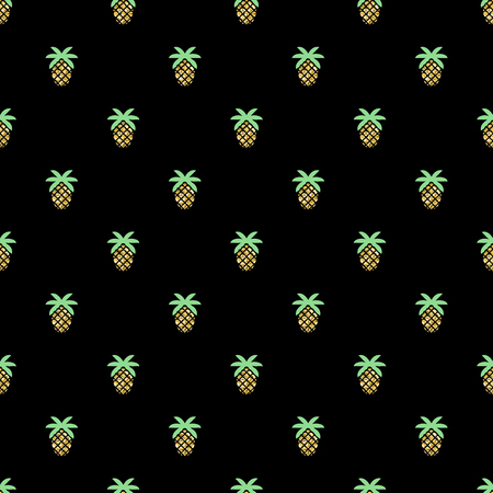 Gold pineapple glitter patternのイラスト素材