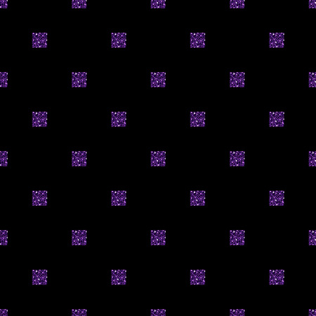 seamless violet glitter square pattern with black background