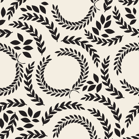 seamless olive branch pattern backgroundのイラスト素材