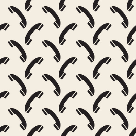 seamless monochrome phone pattern background