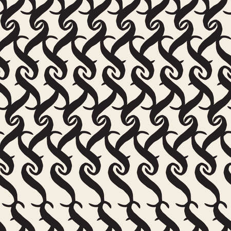 seamless monochrome abstract wave pattern backgroundのイラスト素材