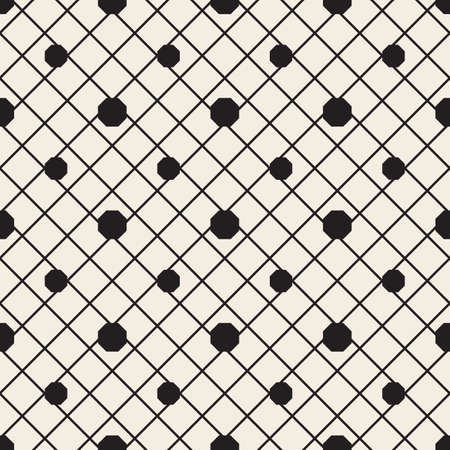 seamless monochrome octagon pattern backgroundのイラスト素材