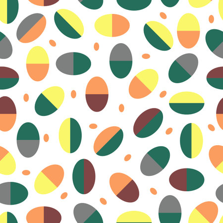 seamless pattern background with colorful geometry from circle