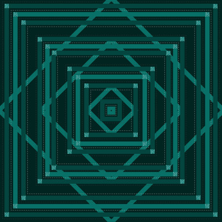 monochrome green square outline shape with glitter pattern background
