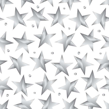 abstract silver shiny star with polka dot pattern backgroundのイラスト素材