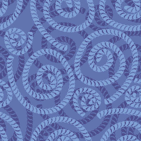 seamless doodle roll rope like a vortex pattern backgroundのイラスト素材