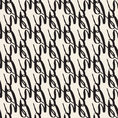 seamless monochrome abstract fabric from freeform line pattern backgroundのイラスト素材