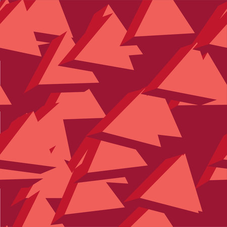 seamless doodle red triangle shape pattern background