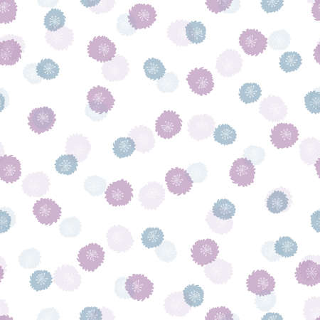 Seamless hand draw doodle  two tone flower pattern backgroundのイラスト素材