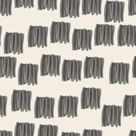 seamless simple monochrome hand draw square shape pattern backgroundのイラスト素材